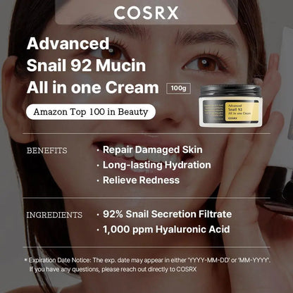 [Cosrx] Advanced Snail 92 All in one Cream 100ml vtgigy-cx