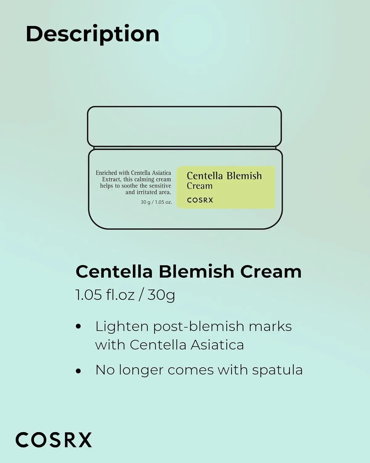 [Cosrx] Centella Blemish Cream 30ml vtgigy-cx