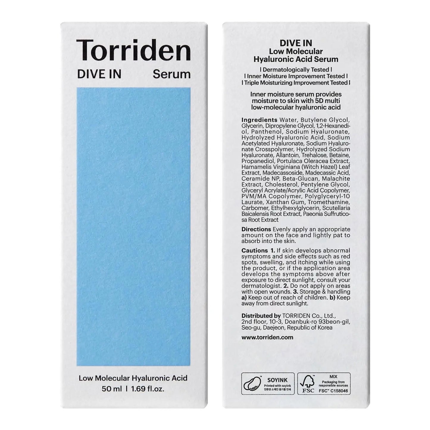 [Torriden] DIVE IN Low Molecular Hyaluronic Acid Serum 50ml vtgigy-cx