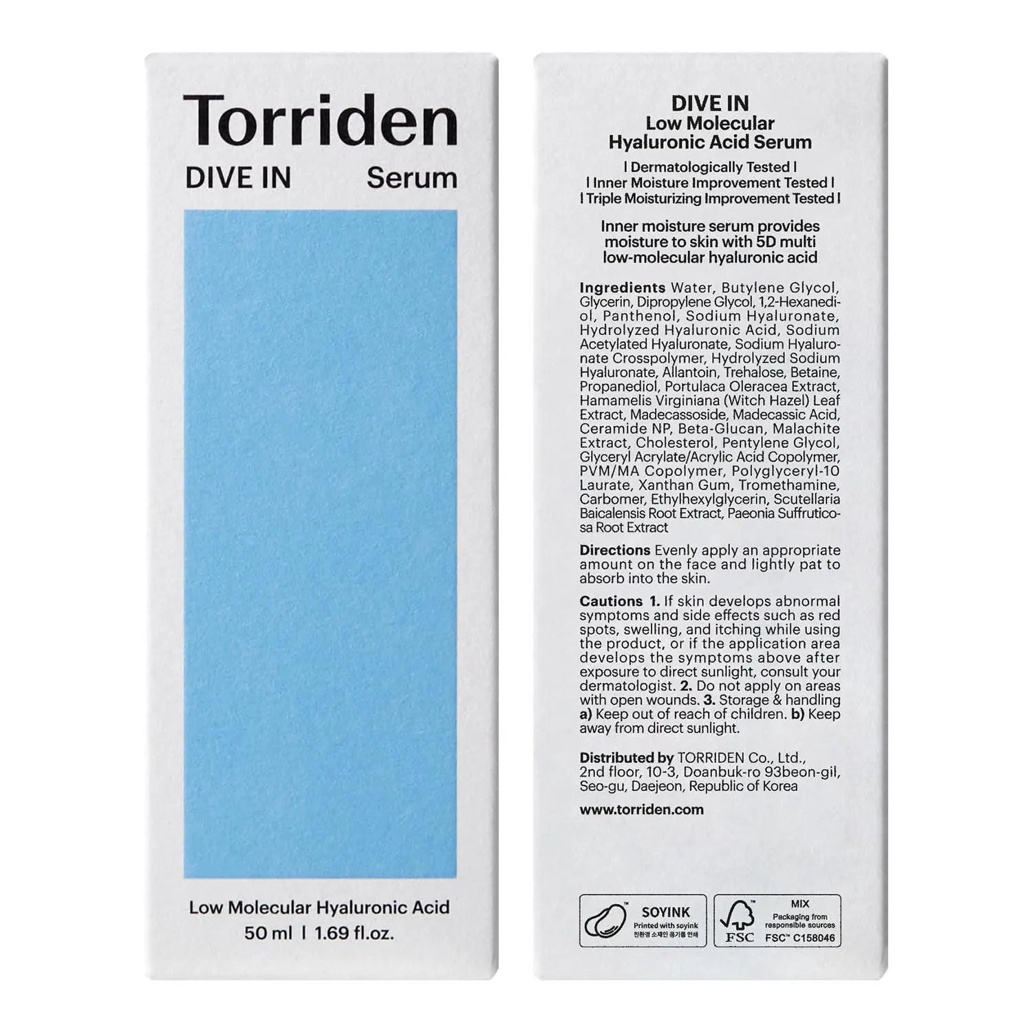 [Torriden] DIVE IN Low Molecular Hyaluronic Acid Serum 50ml vtgigy-cx