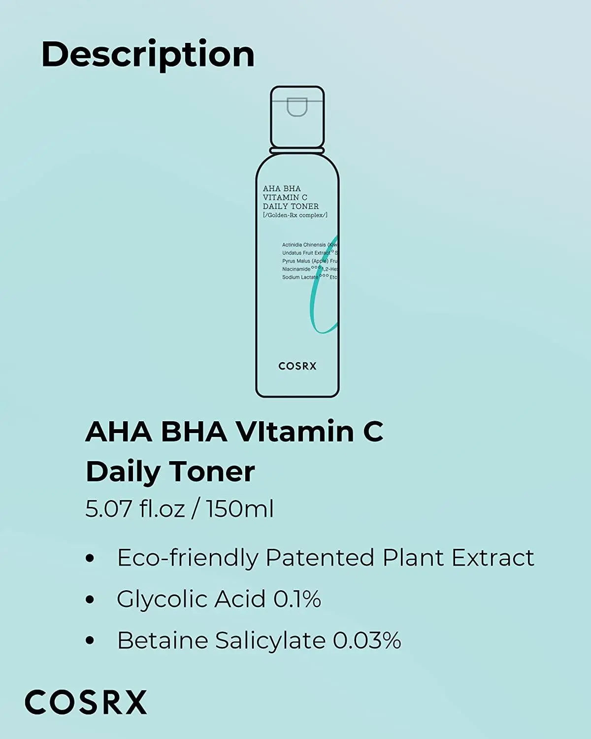 [Cosrx] Refresh AHA BHA Vitamin C Daily Toner 280ml vtgigy-cx