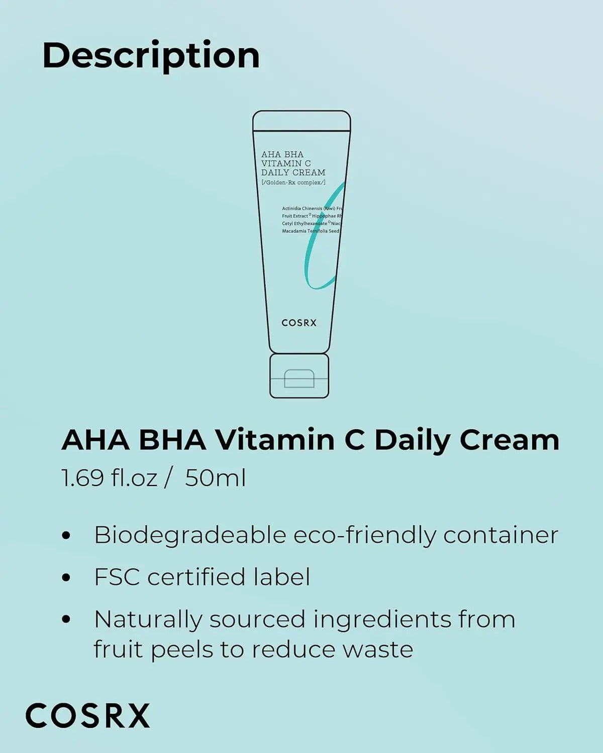 [Cosrx] Refresh AHA BHA Vitamin C Daily Cream 50ml vtgigy-cx